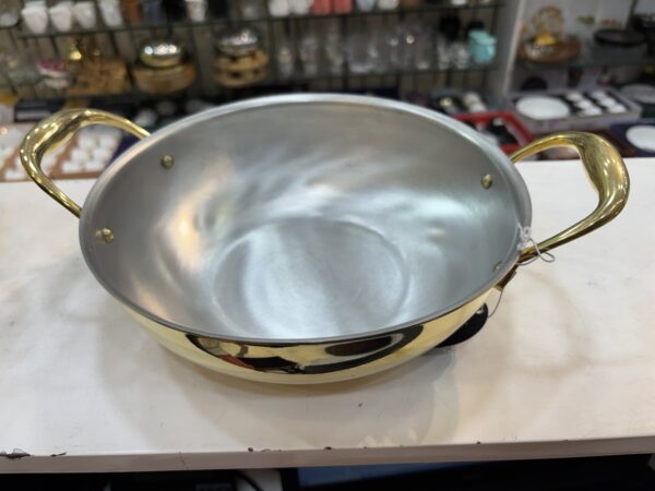 Expo Brass Kadhai with tin coating, kalai , 22 cm - Image 2