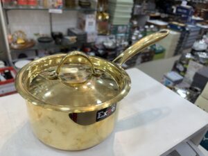 Expo Brass Saucepan with brass lid 18 cm