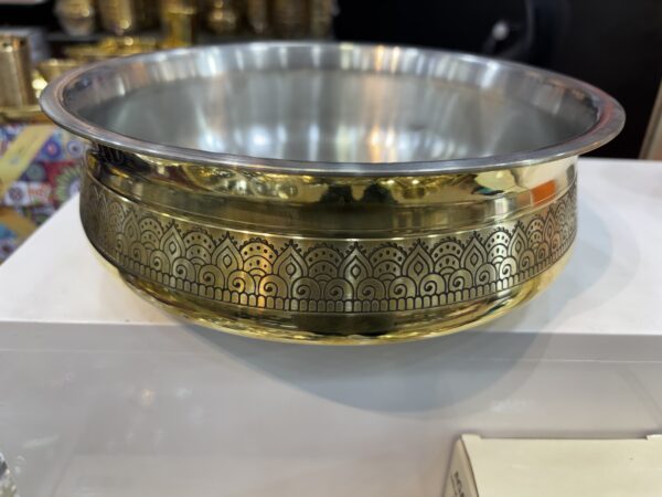 Lily Brass lagan with etching design