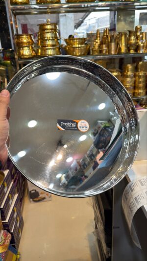 Prabha hammered dinner set stainless steel 65 pieces