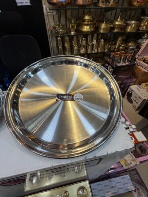 Prabha dual tone matt finish stainless steel dinner set, 81 pieces