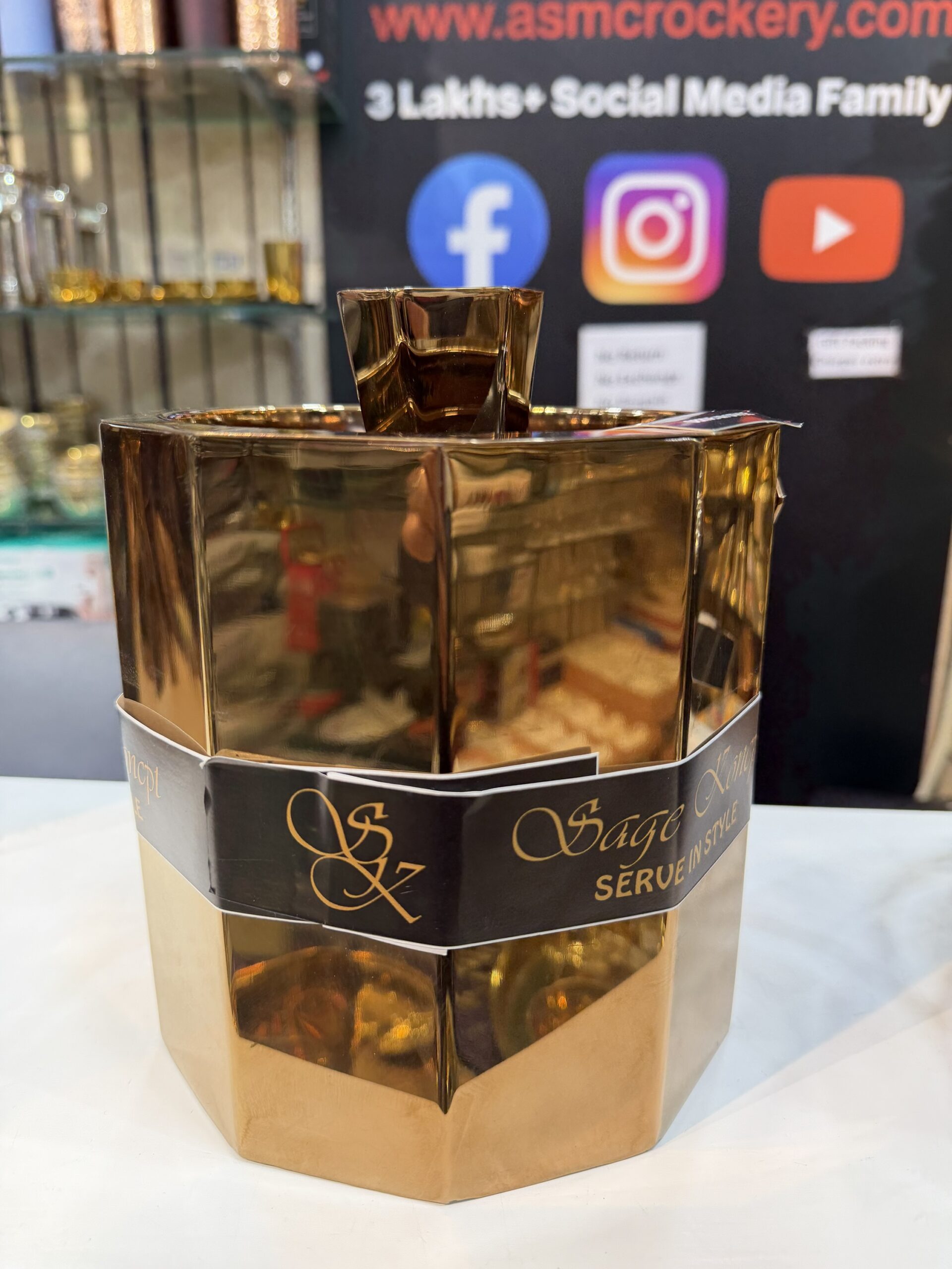 Premium PVD Coated Ice Bucket, Stainless Steel material