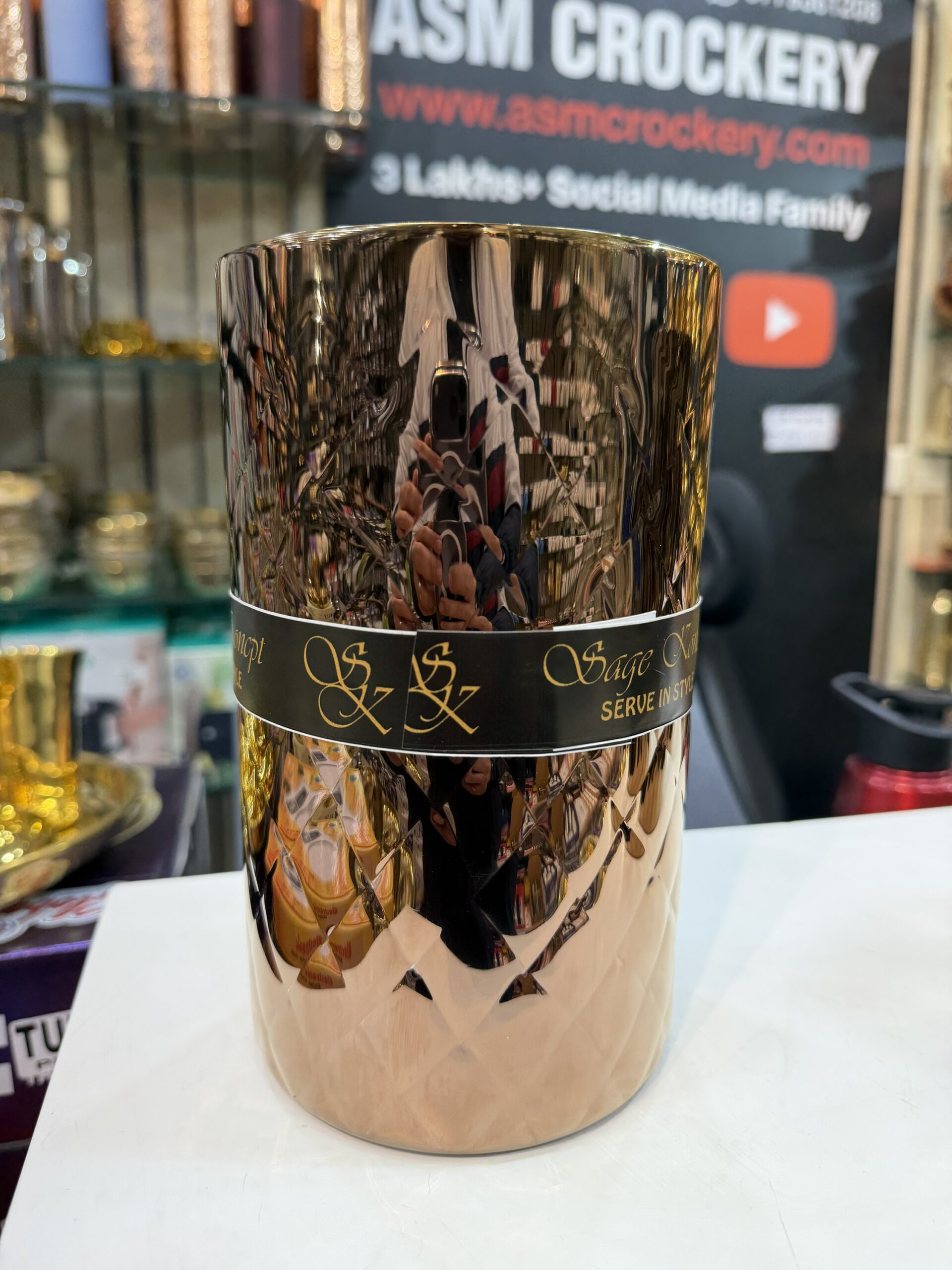 Premium PVD Coated Wine chiller, Stainless Steel material