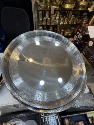 Tulip Heavy Weight Stainless steel dinner set with etching work 63 pieces