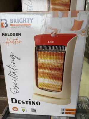 Room Halogen heater Brighty 3 rod Destino Model , 1200 watt, 1 year warranty Copy