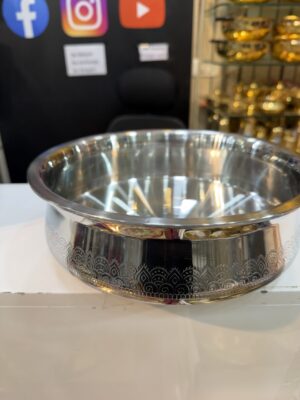 Lily Triply Stainless steel lagan with etching design