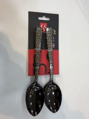 Fns Phoenix Veg black dessert spoon, set of 6