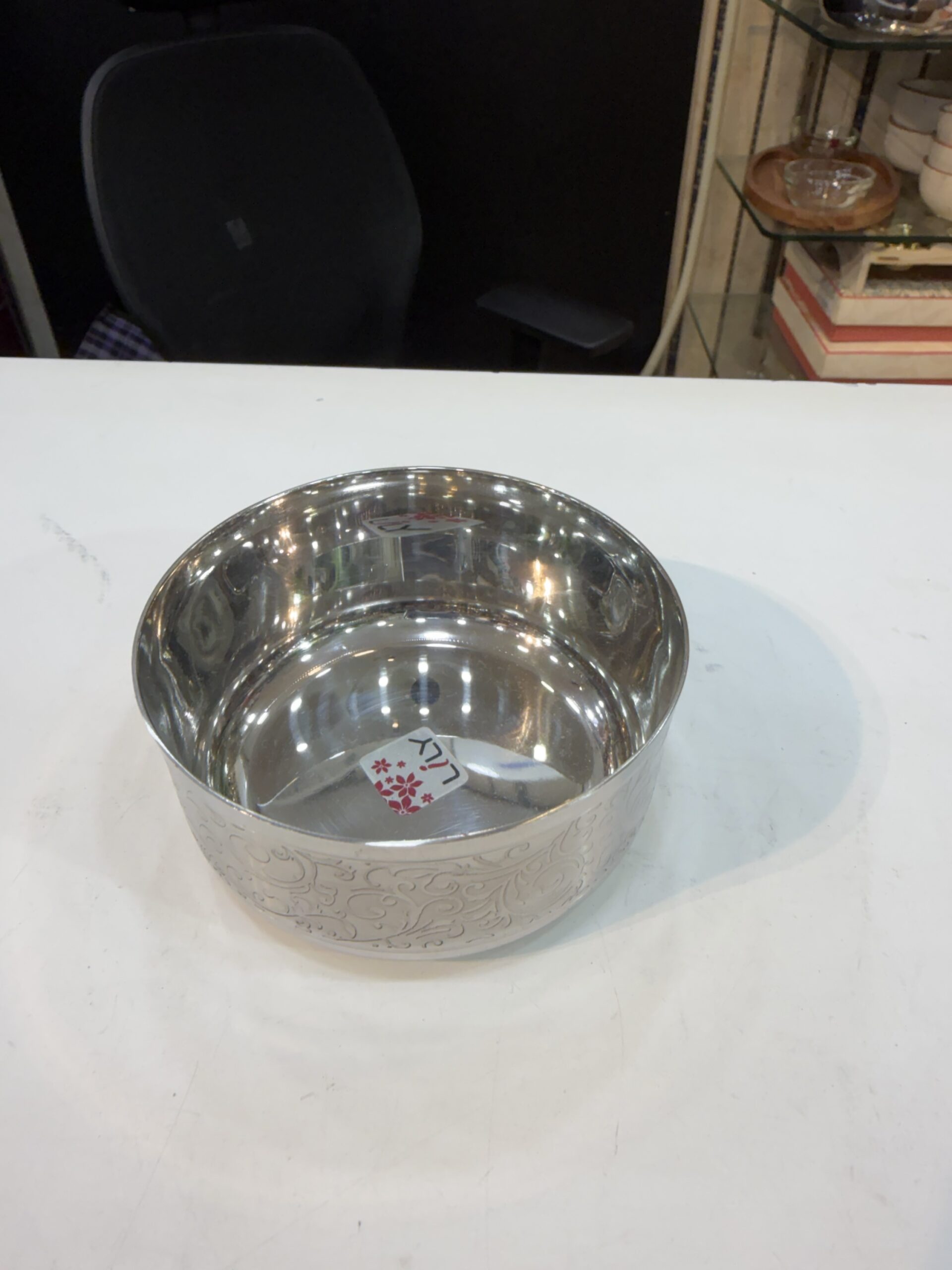 Lily katori stainless steel with etching design, set of 6