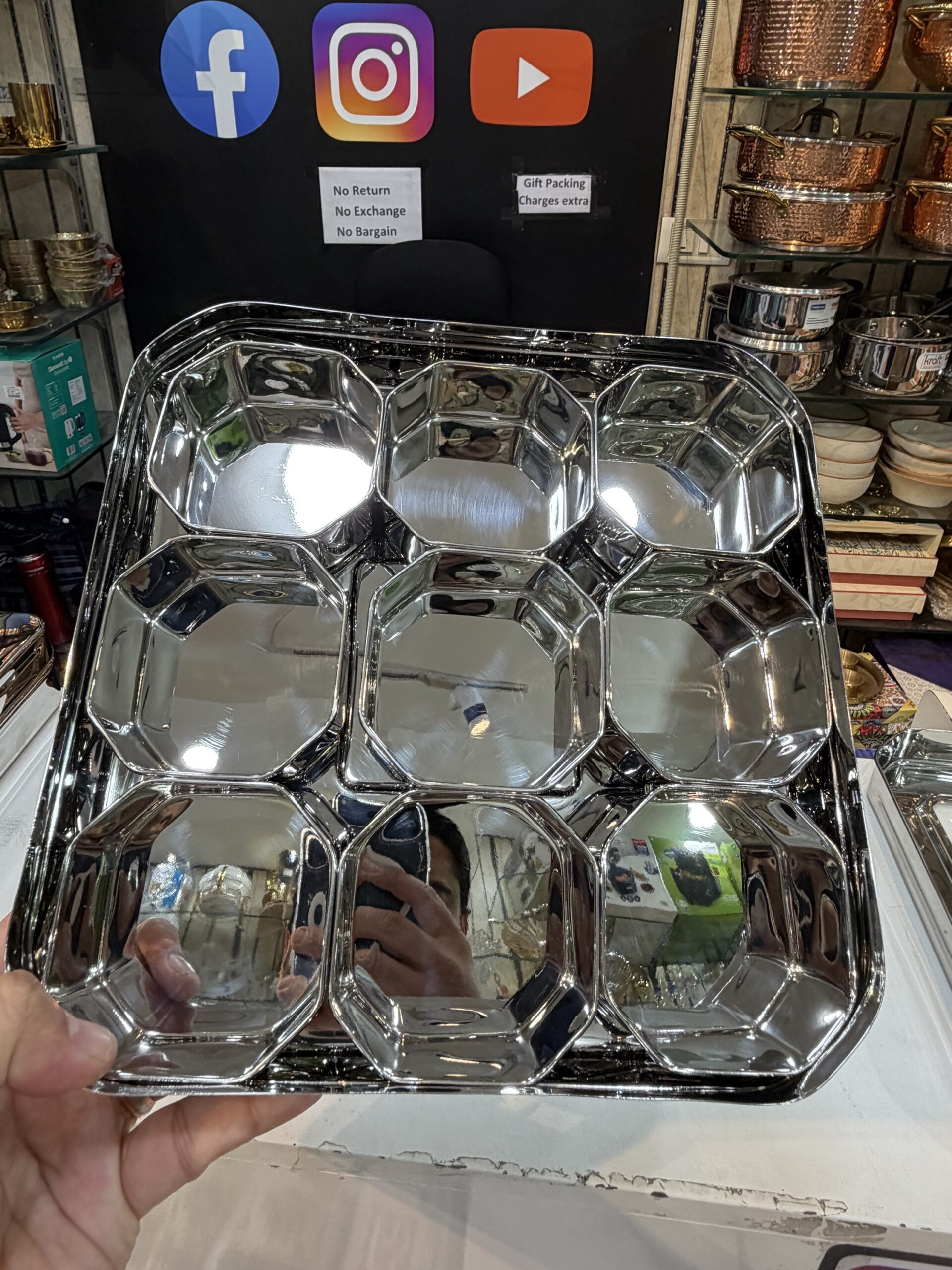 Coconut Diamond Masala box mb9 , stainless steel heavy quality - Image 2