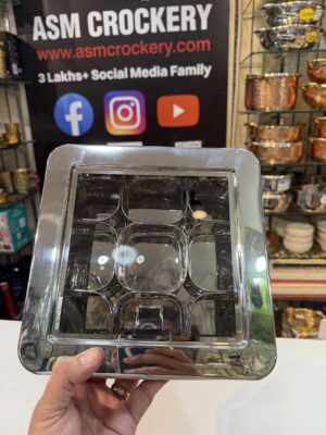 Coconut Diamond Masala box mb 14 nano , stainless steel heavy quality